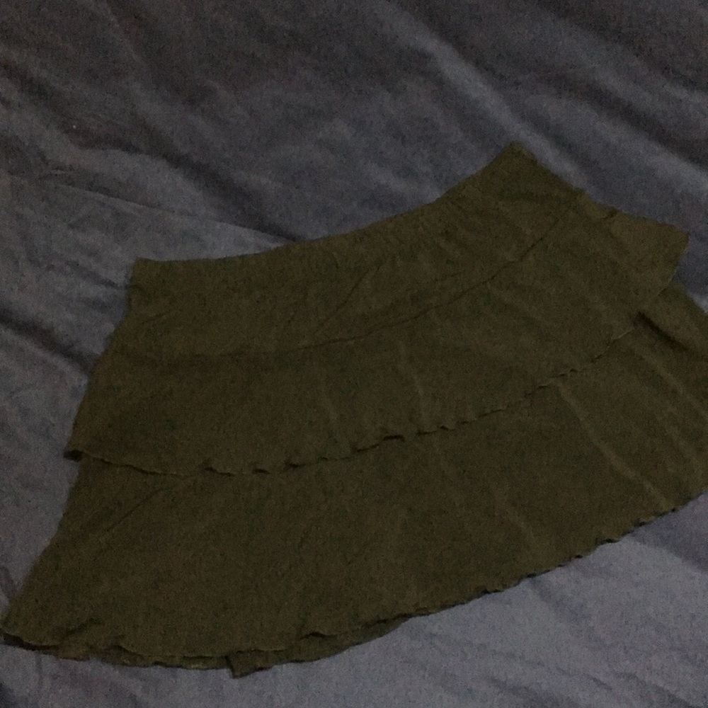 Tiered black miniskirt